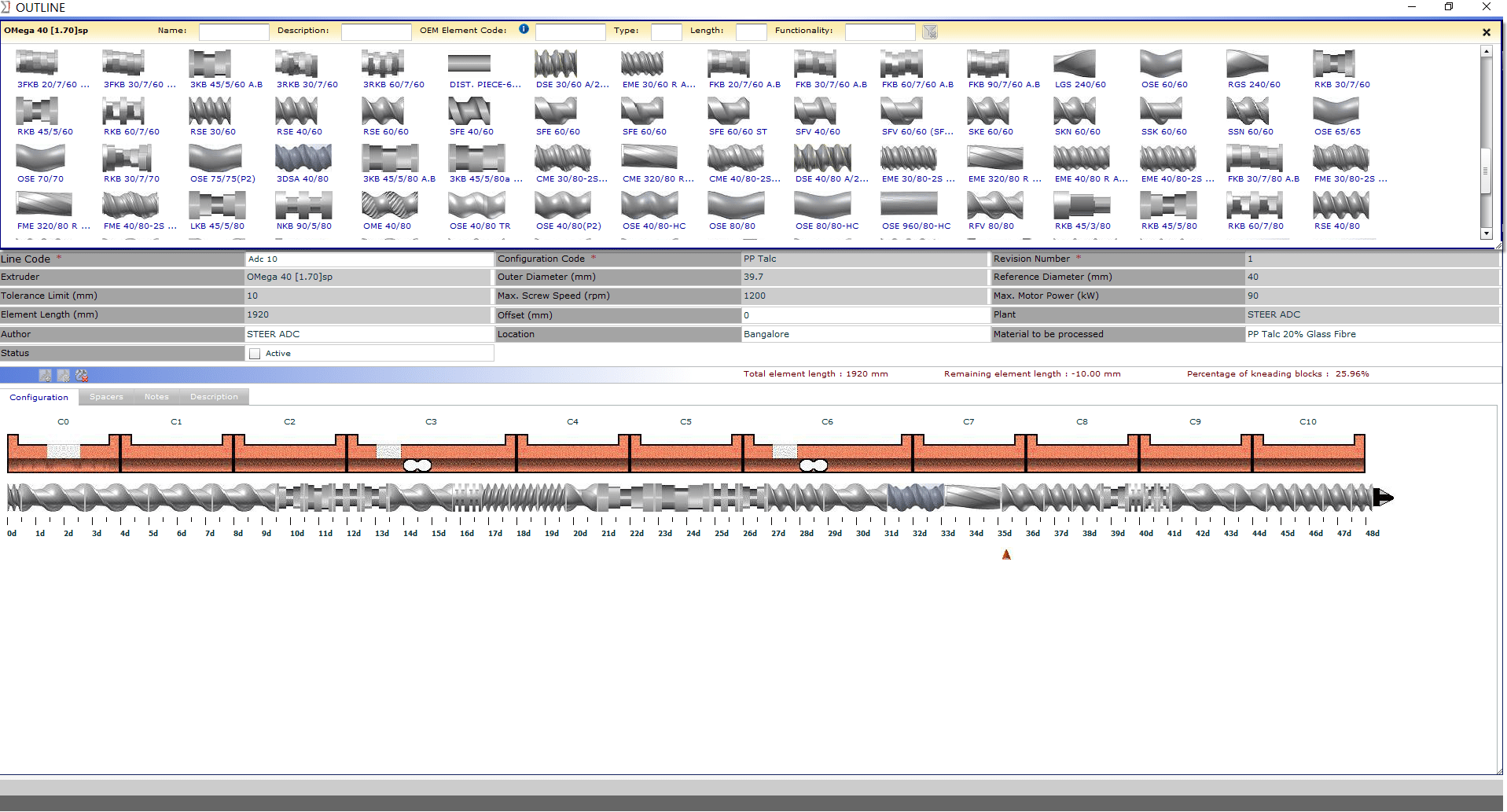 Extruder Screw Configuration